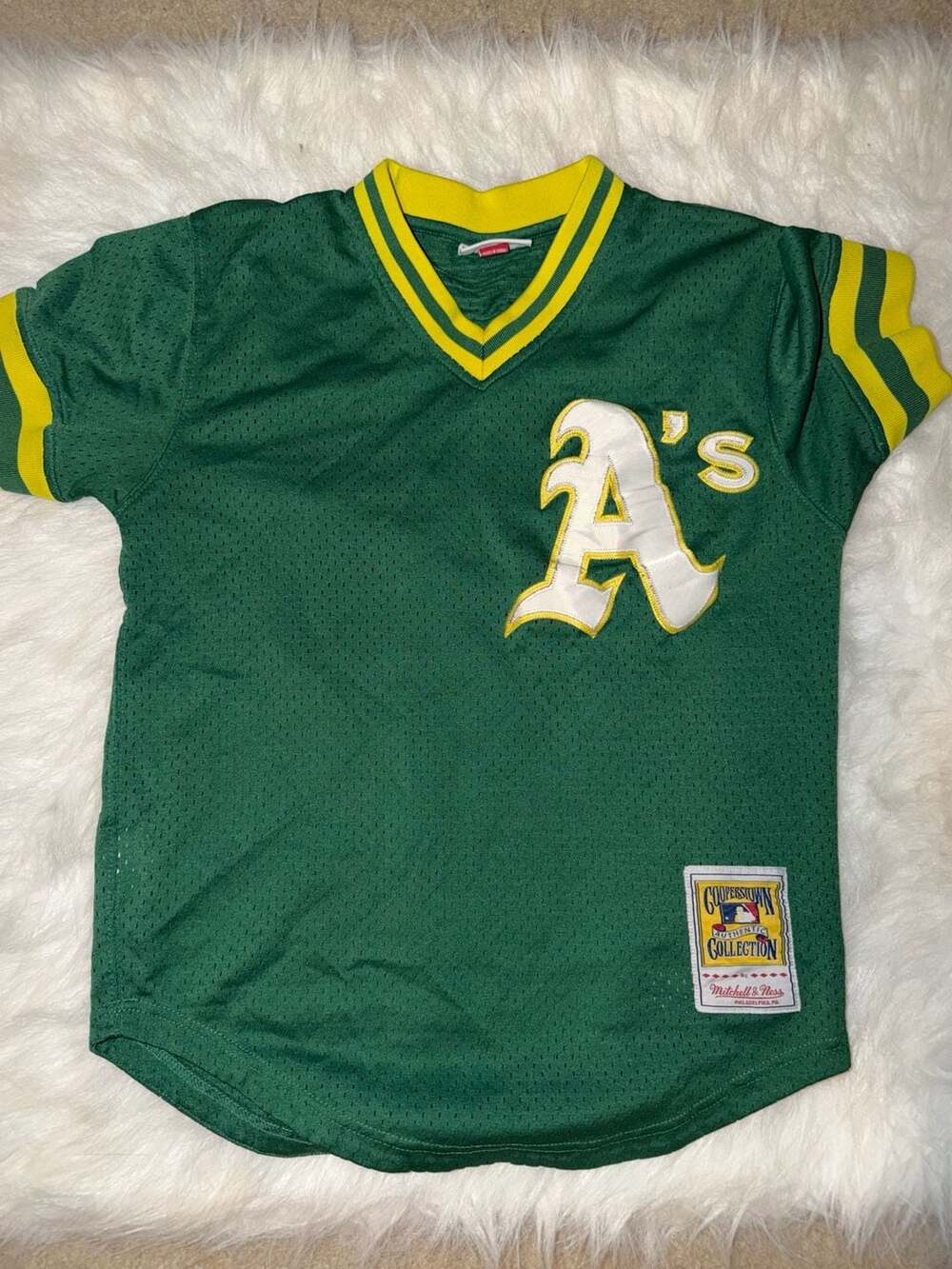Mitchell & Ness  Reggie Jackson Oakland Cooperstown Collection Mesh Practice Jer